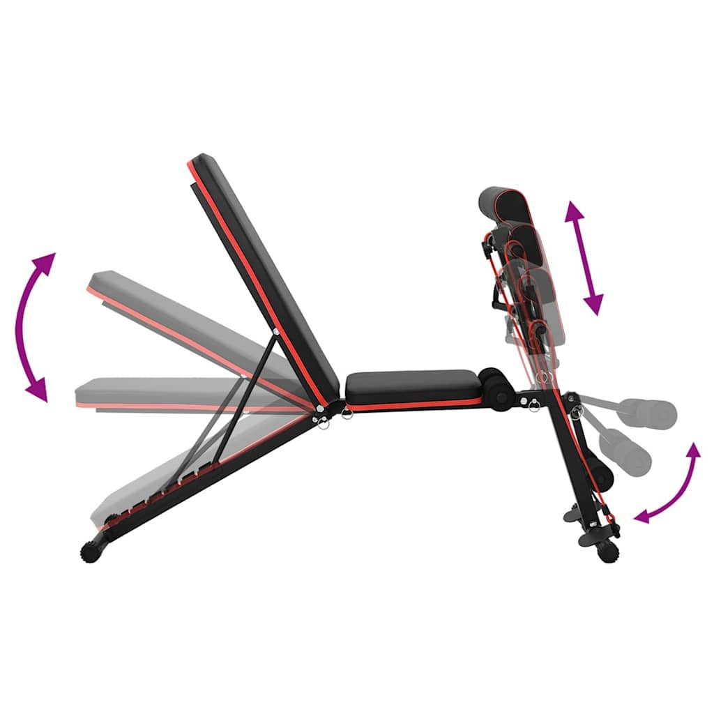 Weight Bench Black 132 x 54 x 100 cm Steel